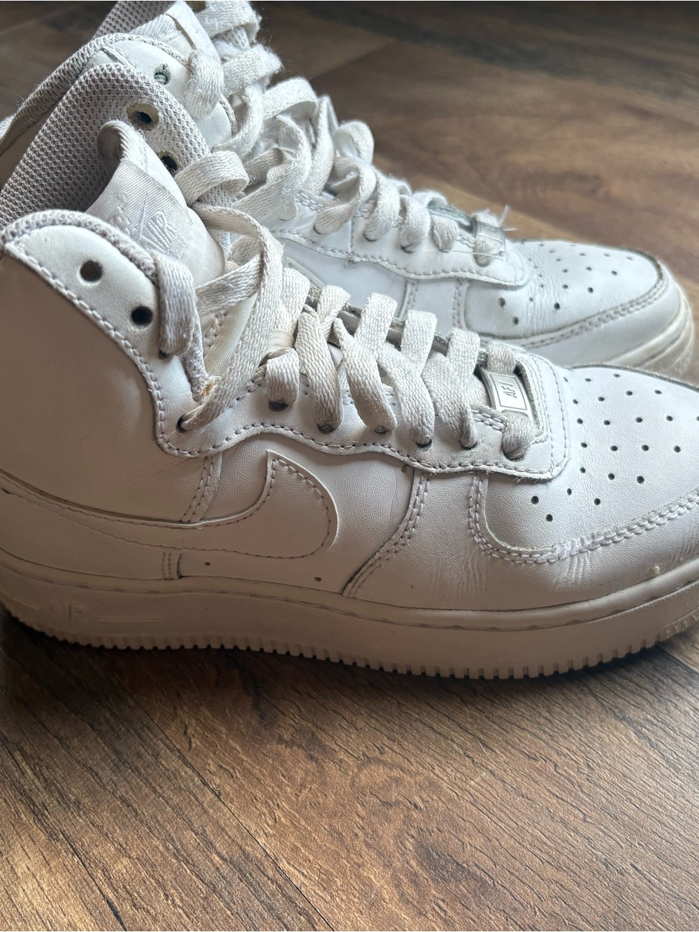 Nike White High-Top Kids Sneakers